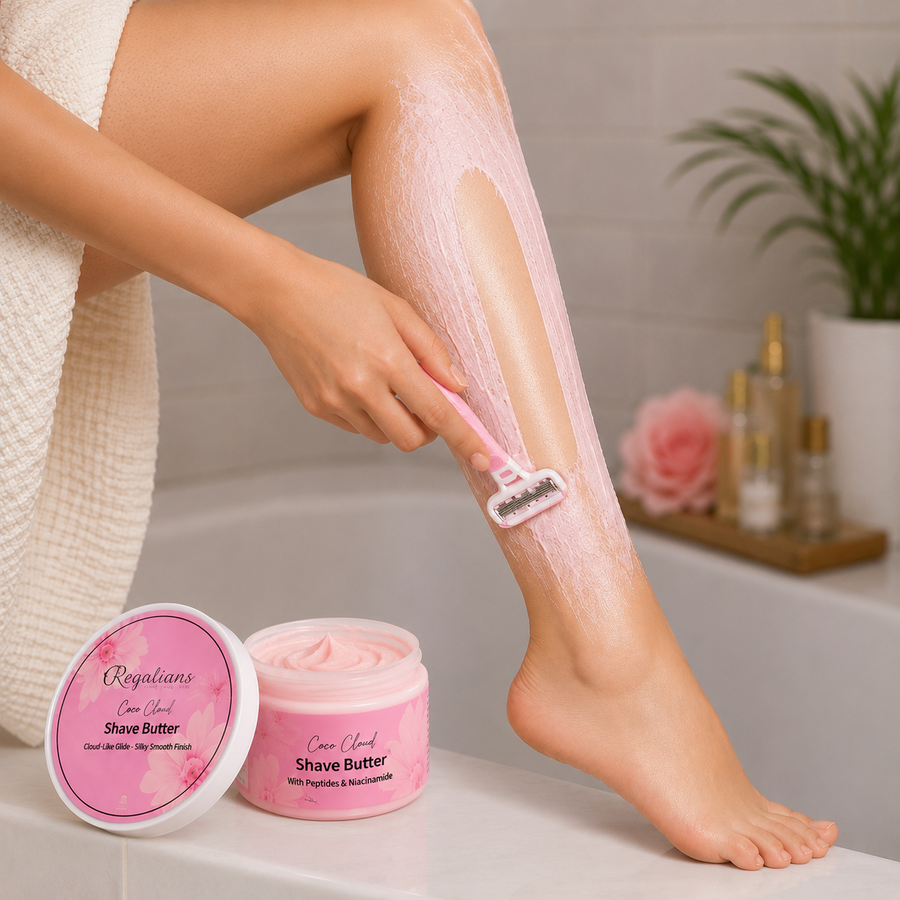 Rinse and refresh after using the Coco Cloud Silky Shave Set