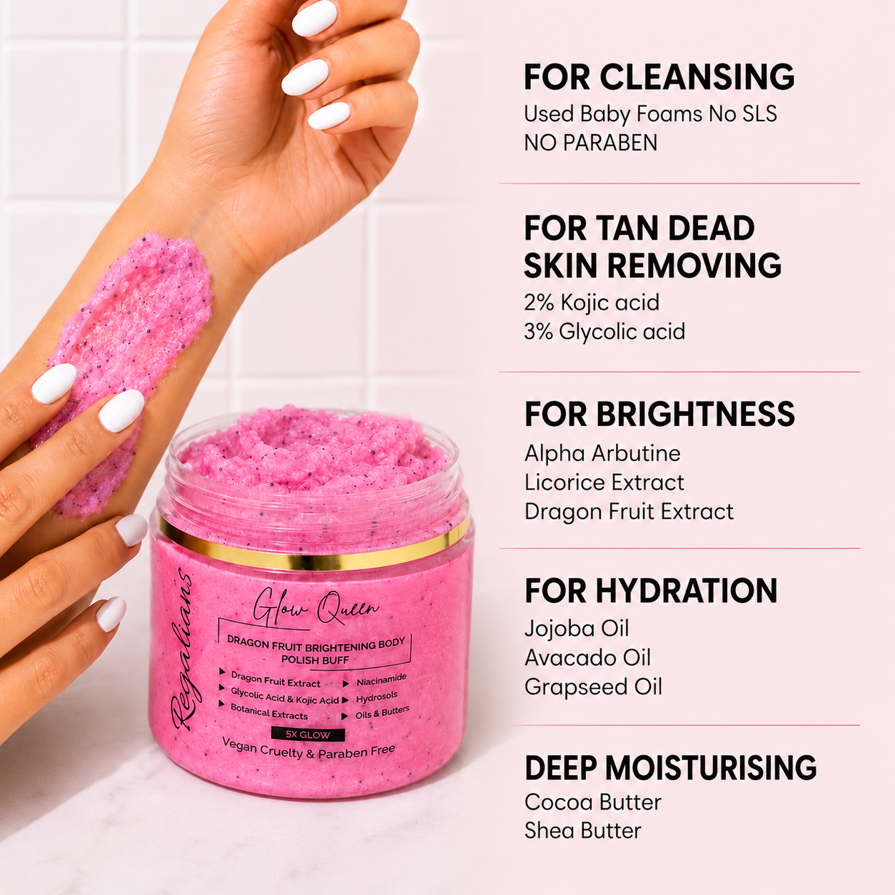 Glow Queen Body Brightening Polish Buff